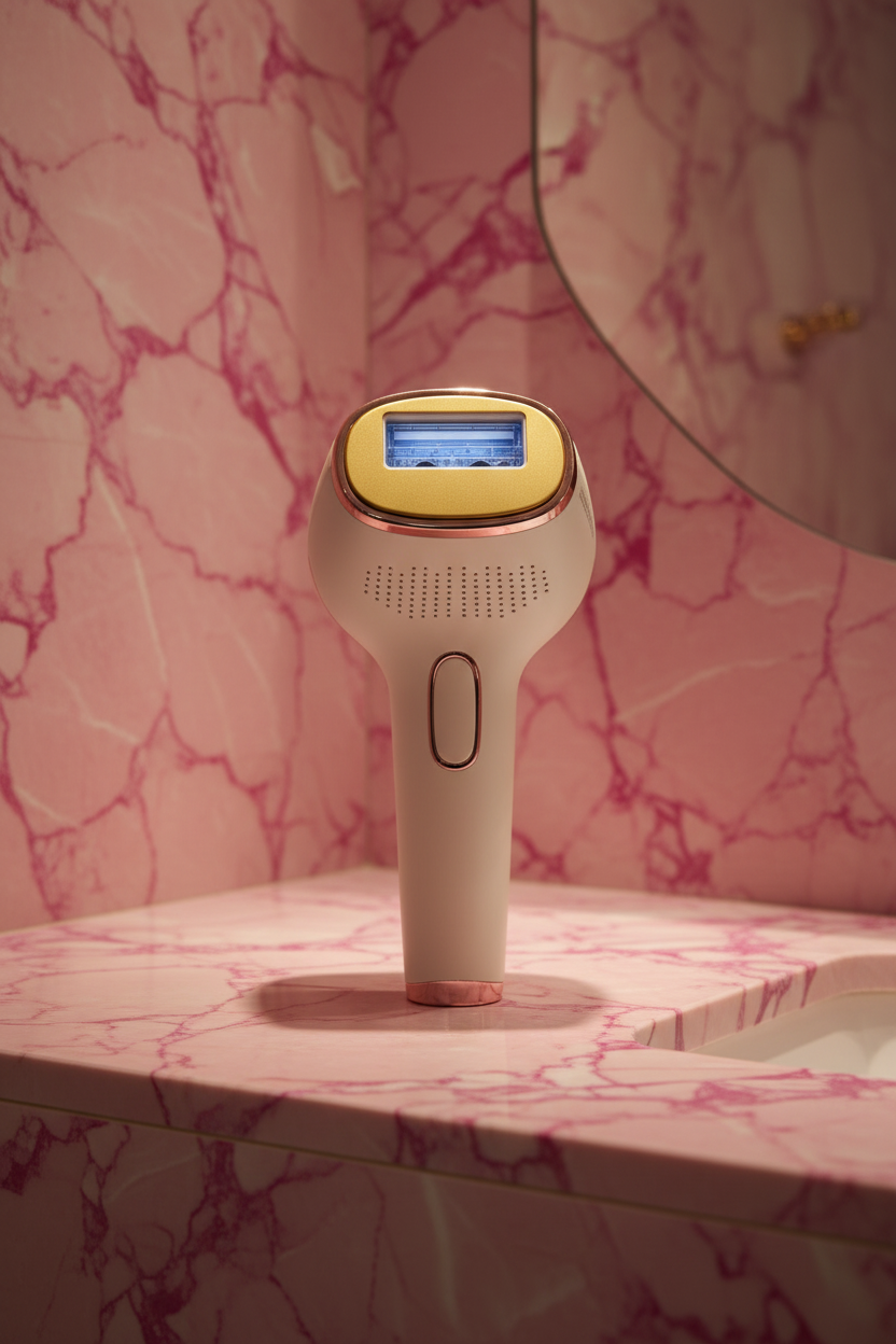 IPL Device Pink Marble Bathroom